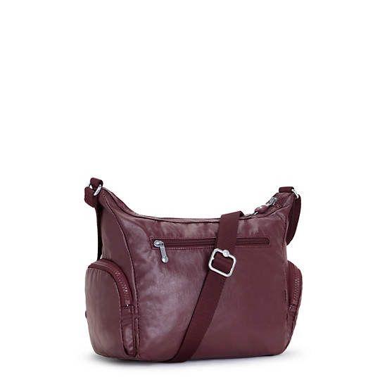 Kipling Gabbie Small Metallic Crossbody Väska Vinröda | SE 2071UZ